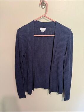 GAP Navy Ribbed Open-Front Women's Cardigan